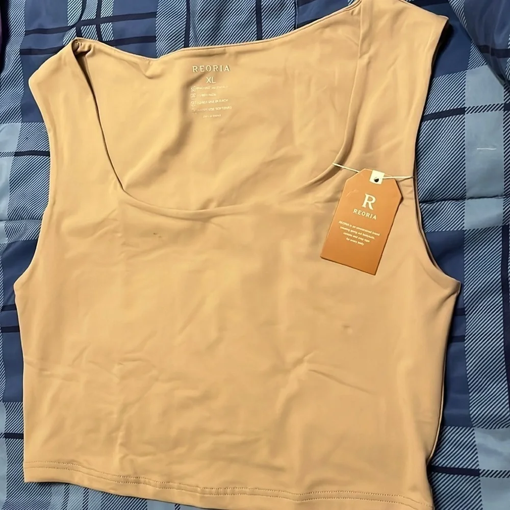 NWT Square Neck Sleeveless Double Lined Going Out Crop Basic Tank Tops - Picture 5 of 6